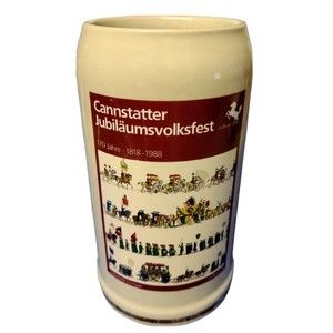 Vintage 1988 RASTAL Beer Mug on 170-Anniversary of Cannstatter Volksfest 1L